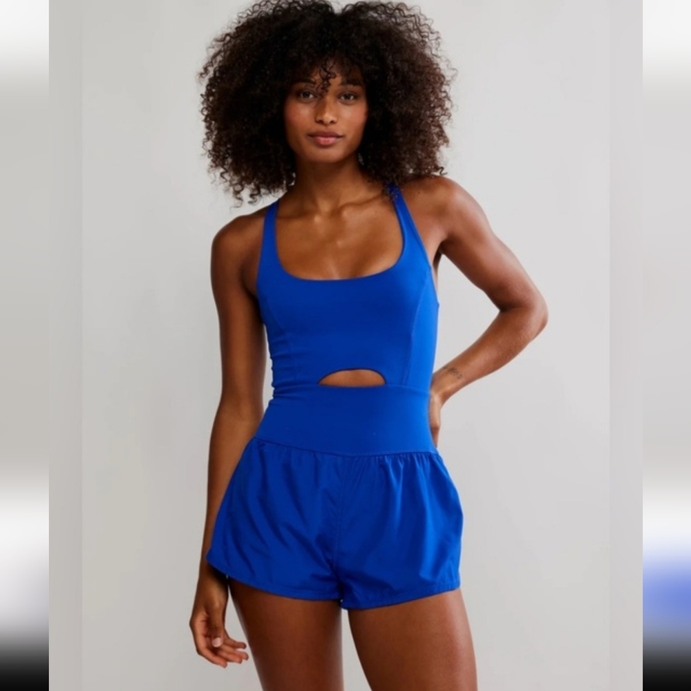 Free People Movement Righteous Runsie Romper – Electric Shock – NWT – Size Large